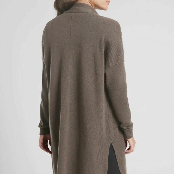 NWOT- ATHLETA Spirit Wool Cashmere Wrap Cozy Sweater Cardigan | Coffee House L - Picture 3 of 8